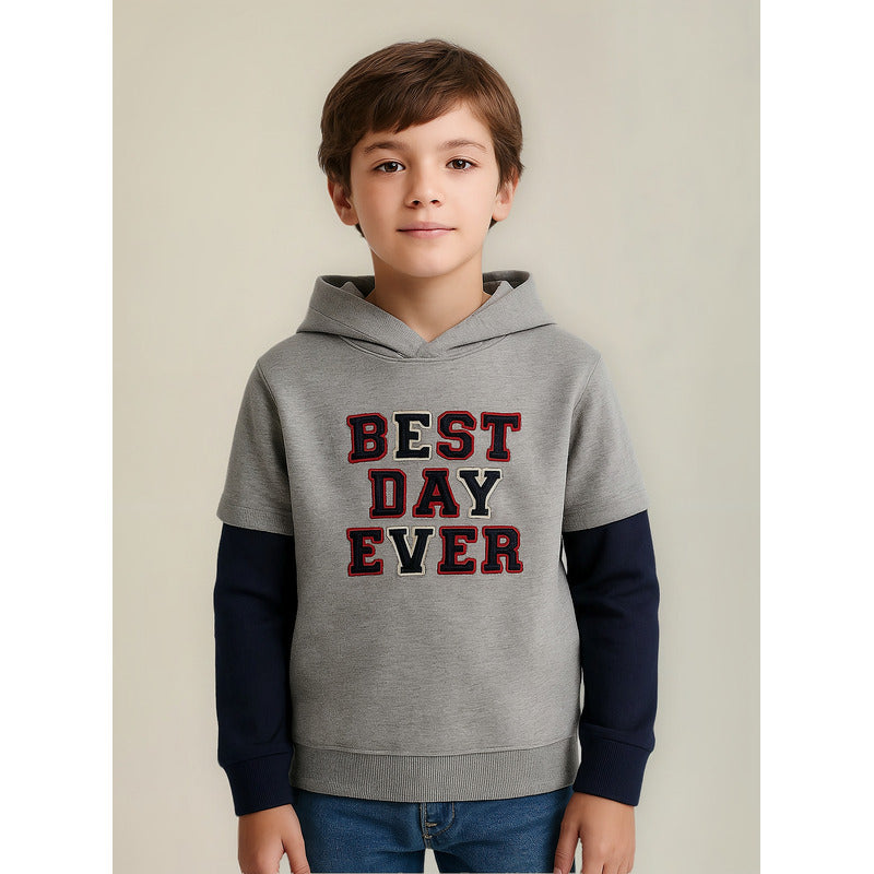 Sudadera Doble Manga Larga Para Niño 7444 Marca Mayoral® 8 Años Gris Oscuro Lisa