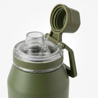 Termo De Acero Inoxidable Insulado 1 Litro Marca Nuvó® Verde Musgo