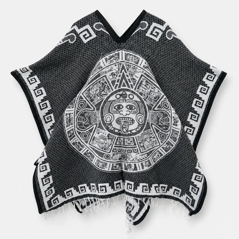Jorongo Gaban Artesanal Mexicano Colores Calendario Negro Calendario Xg