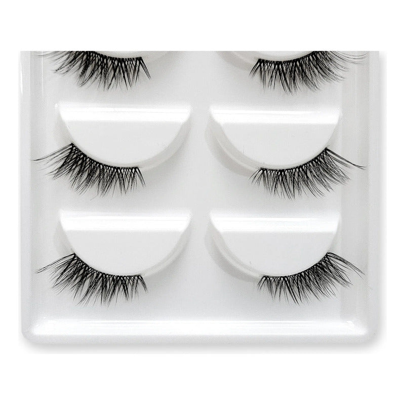 Pestañas Postizas En Tira 5 Pares Marca Kfer Valtierra® Negro Teddy C 1.5 Cm