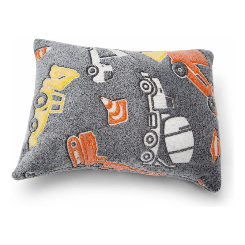 Almohada Infantil Pillow Suave Con Diseño Gris