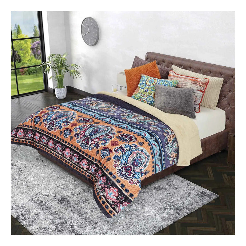 Edredón Borrega Soft Sobrecamero 2x2.20m Marca Providencia® Multicolor Marruecos