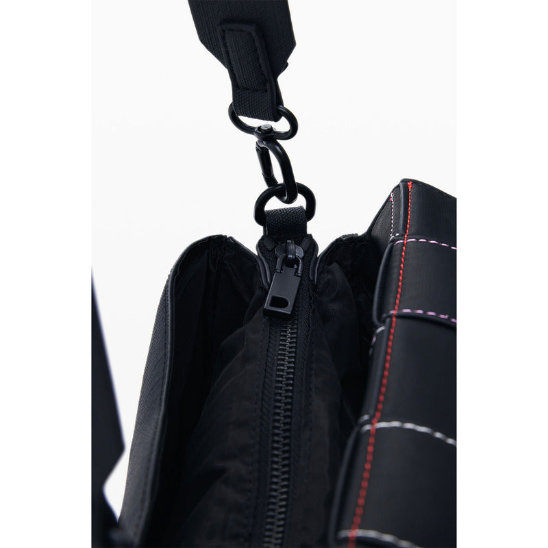 Bolso Trenzado Para Mujer Mod.25saxpar/2000 Marca Desigual® Negro Trenzado Níquel