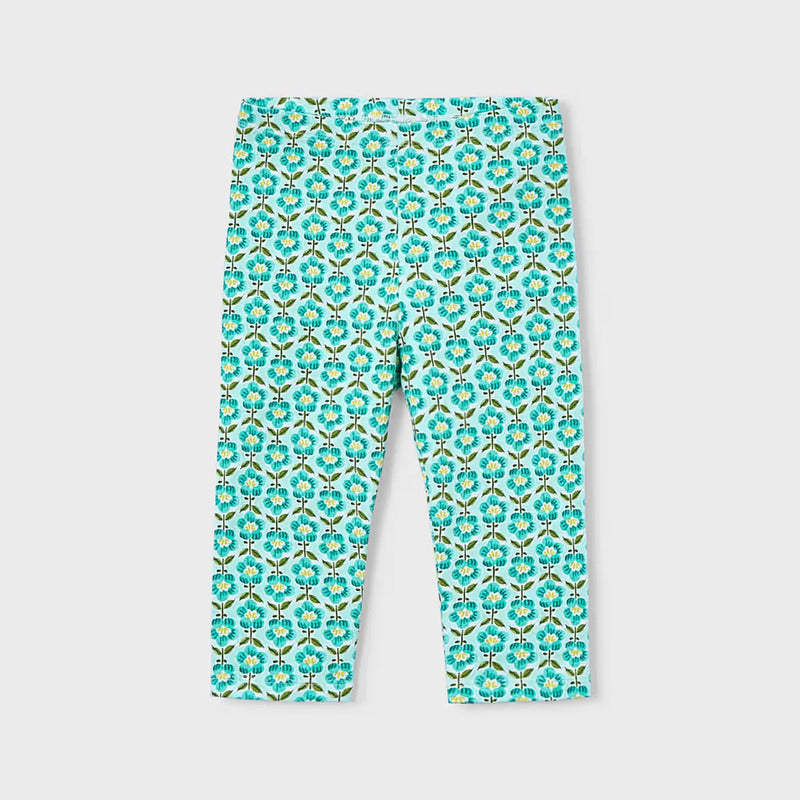Legging Estampado Para Niña Mod. 3722 Marca Mayoral® Oceano Floreado 3 Años