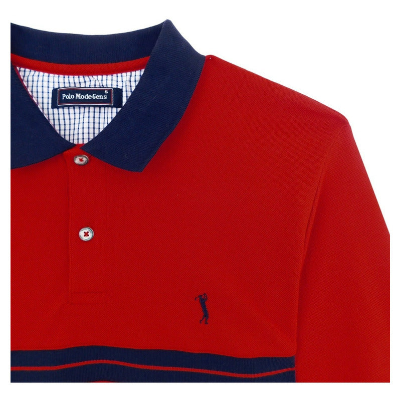 Playera Manga Larga Para Hombre Marca Polo Mode Gens®