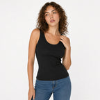 Blusa Básica Suave Sin Mangas Para Mujer Apx-0214 Aspik® Negro Lisa M