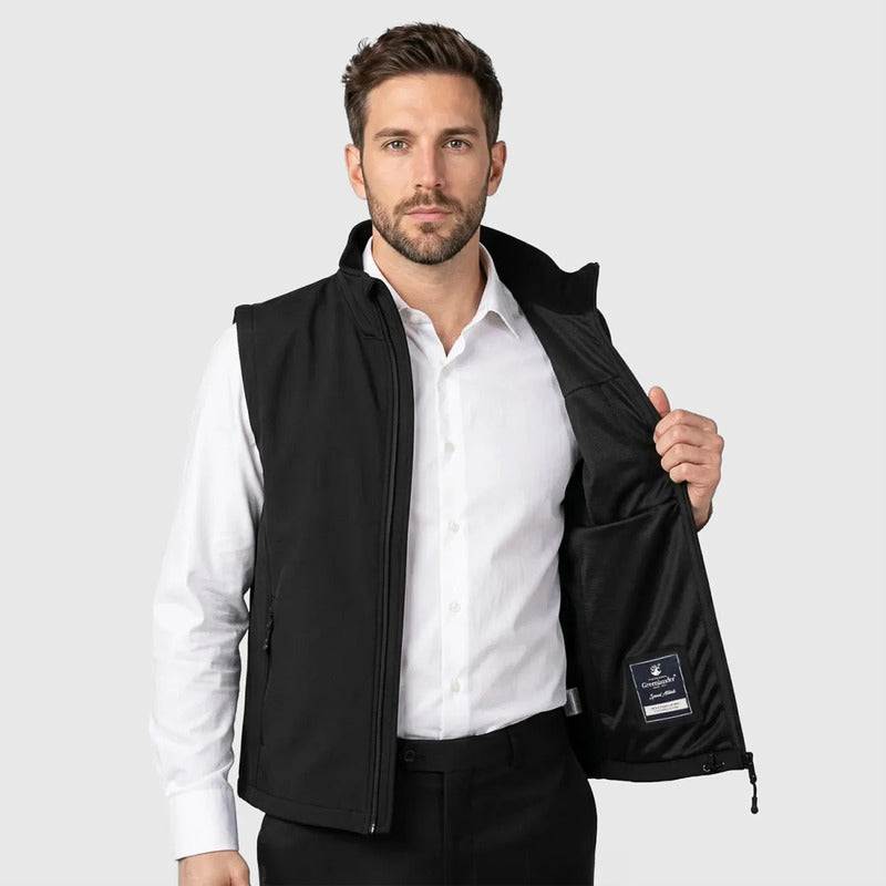 Chaleco Softshell Para Hombre Cw90-vpol8396 Greenlander® Negro Lisa Ch
