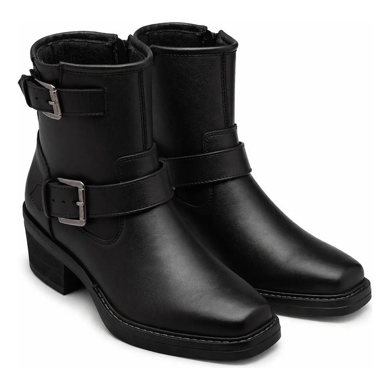 Botín Casual Sally Para Dama Mod. L1126182 Marca Levi's® Negro Lisa 24,5 Mx