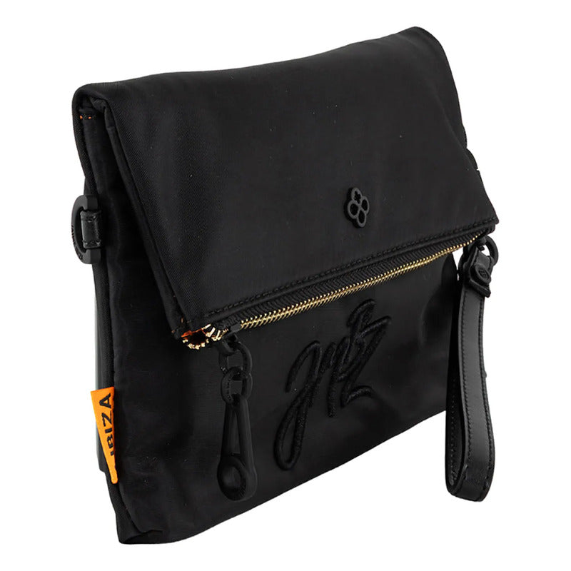 Cartera Crossbody Con Cierre Para Dama M.ji701 Jaime Ibiza® Negro Liso