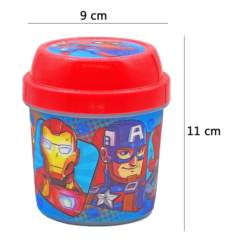 Topper Recipiente 11 Cm Para Comida Diseño Lenticular Niños