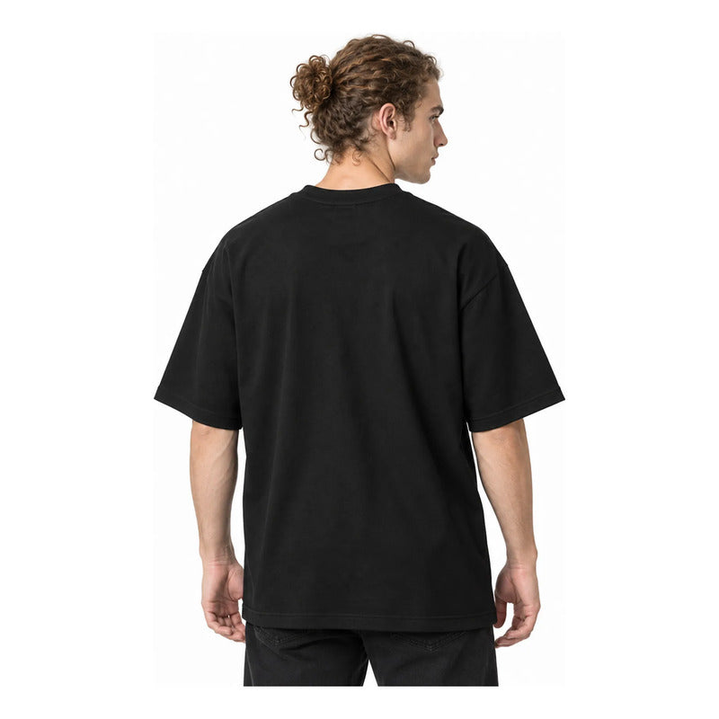 Playera Oversize Fit De Hombre X-factor Mascara De Latex® Negro X-factor Ch Lisa