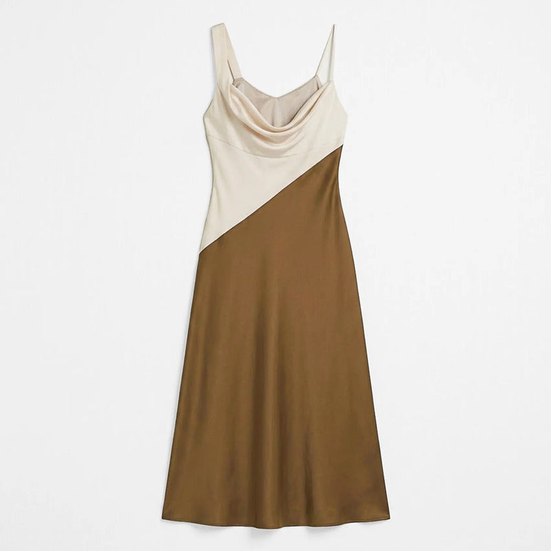 Vestido Largo Para Mujer Mod. Ve01642 Marca Ferriano® Multicolor Lisa Ch