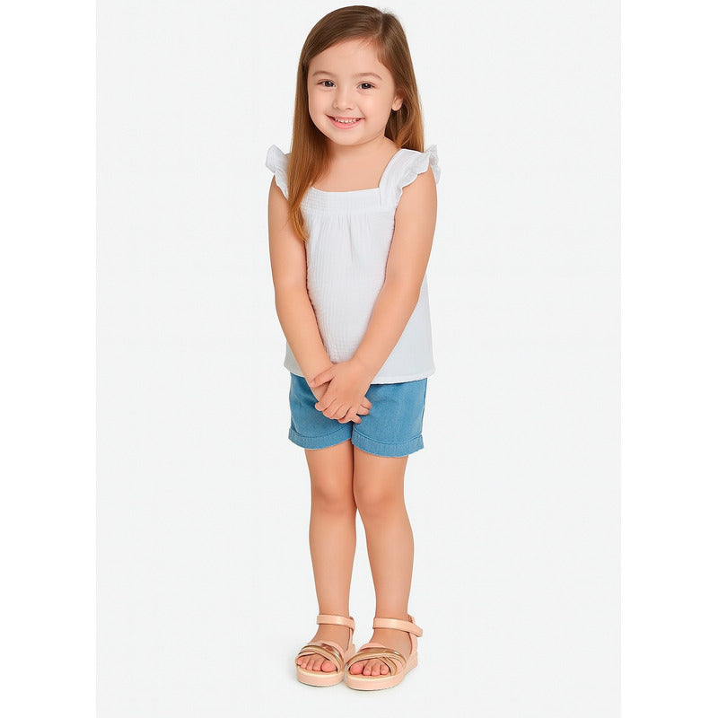 Sandalia Para Niña Mod. 112300-o Marca Coqueta Y Audaz®