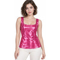 Blusa Efecto Metálico Brillante Mod.194-23 London Fashion® Fuscia Metalico Ch