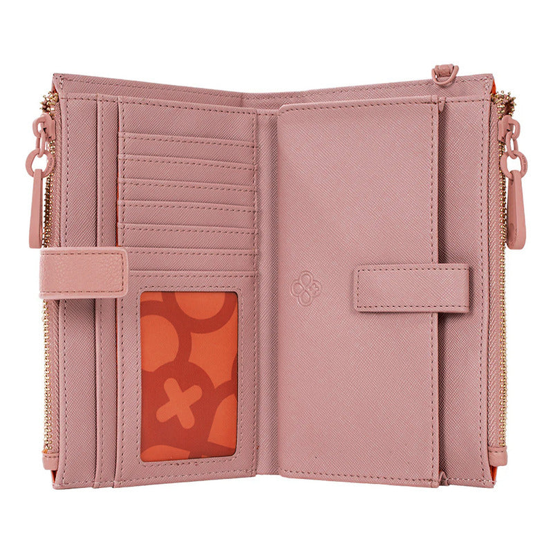 Cartera Mediana Bi-plegable Doble Cierre Ji 628 Jaime Ibiza® Rosa Liso