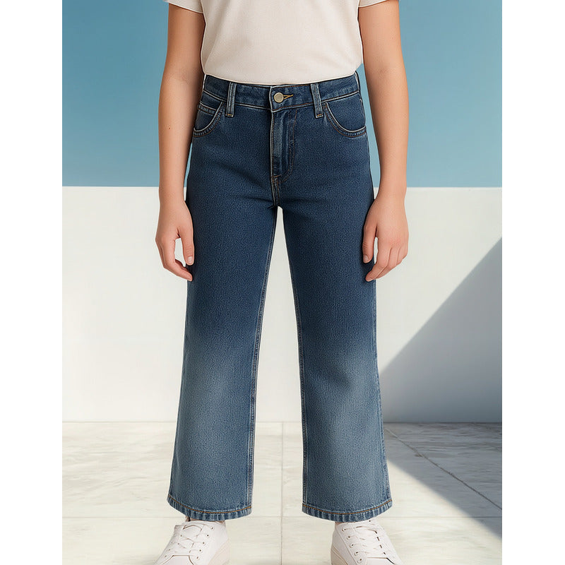 Pantalón Tejano De Niña Mod.7547 Marca Mayoral® Azul Marino Liso 18