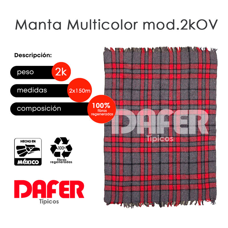 Cobija Mexicana Manta Multicolor Mod.2k Económica