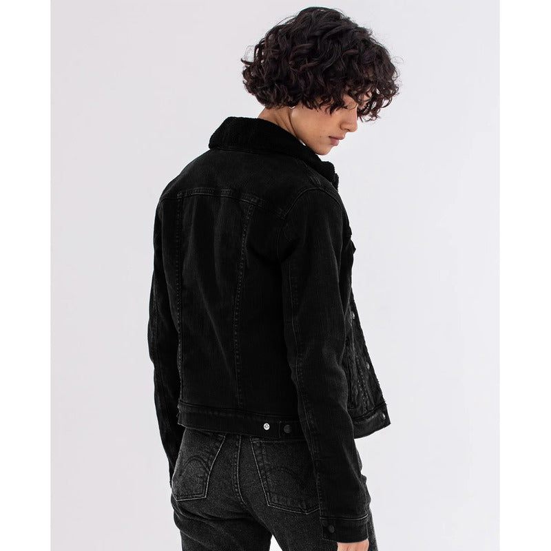 Chamarra Borrega De Mezclilla Para Mujer Marca Oggi®