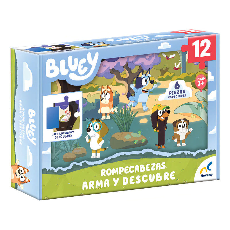 Rompecabezas Bluey Arma Y Descubre Con Ventana