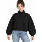 Sudadera Oversize Casual De Mujer 19402 Marca Camila Jones® M Negro Lisa