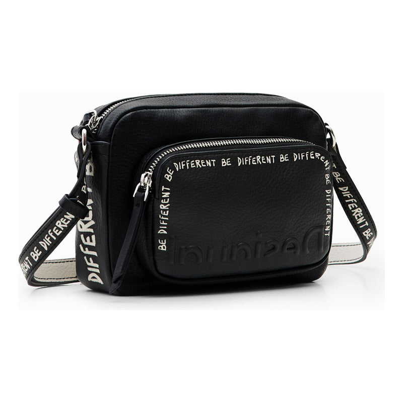 Bolso Pequeño Para Mujer Mod.22waxpay/2000 Desigual® Negro Lisa Níquel Multicolor