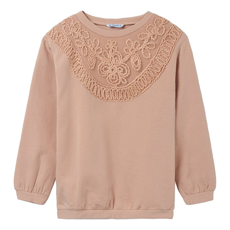 Sueter De Niña Mod.7492 Rosado Marca Mayoral® Rosado Liso 18 Años