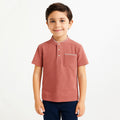 Playera Cuello Mao De Niño Mod.3102 Marca Mayoral® Coral Oscuro Liso 9