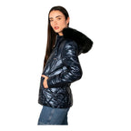 Chamarra Capitonada Para Mujer Mod.dw86-pol7133 Greenlander® Navy G Capitonado