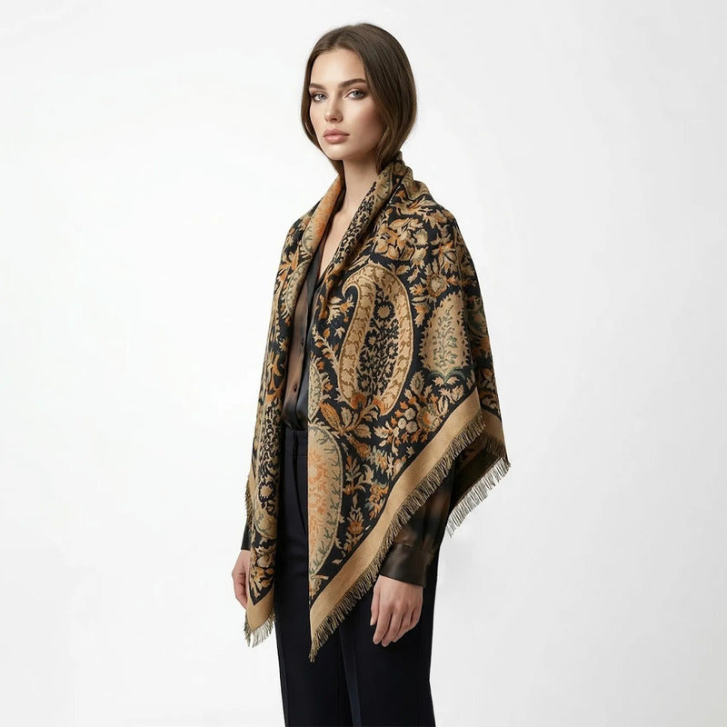 Chalina Chal Elegante Suave Para Mujer 130x130cm Multicolor Multicolor Geométrico Unitalla
