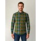 Camisa Regular Fit Cuadros Para Hombre Marca White Peak®