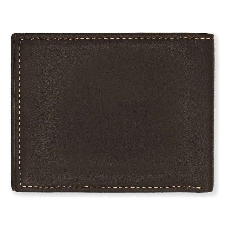 Billetera Para Hombre Bifold Mod.002jd-0002 Marca Dockers® Marrón Liso