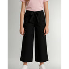 Pantalón Cropped Con Lazada De Punto Roma Mod.6577 Mayoral® Negro Liso 14