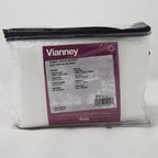 Juego De Sábanas Queen Size Mod. Cabos 100% Algodon Vianney® Blanco Liso