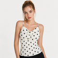 Blusa Cuello Drapeado Para Mujer Mod.2896pm Marca Exotica® Beige Lunares Eg