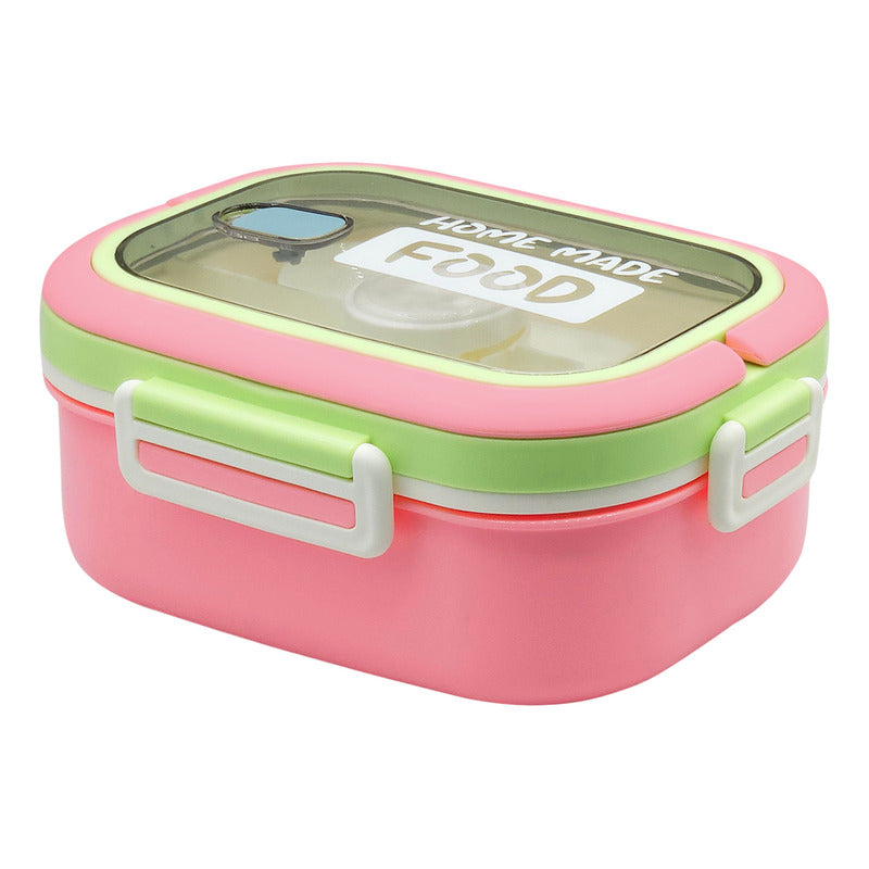 Contenedor De Alimentos Con Cubiertos Hermético Multicolor / 2415-4648