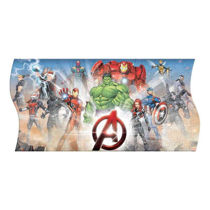 Rompecabezas Panorámico 3 En 1 Avengers Superhéroes Marvel