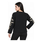 Chamarra Ligera Para Mujer Con Bordado Jx3225 Marca G8 Moda® Negro G/eg Boho