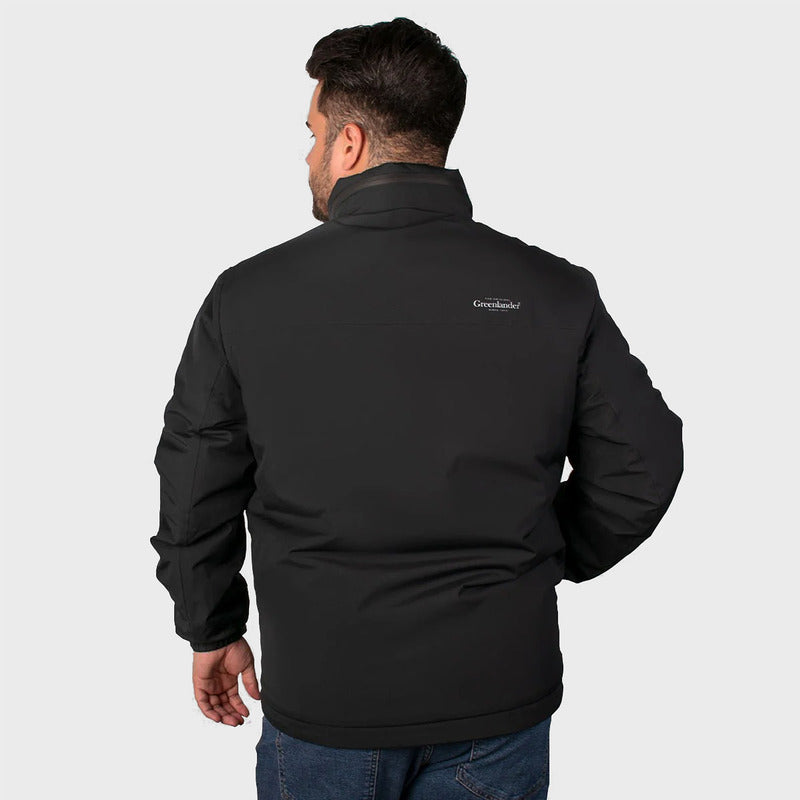 Chamarra Rompeviento Para Hombre M.cw86-ny8597l Greenlander® Negro 1x Lisa