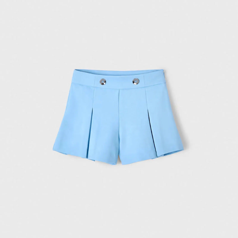 Short Tipo Falda Para Niña Mod.3201 Marca Mayoral® Celeste Lisa 2 Años