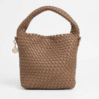 Bolso Crossbody Para Mujer Mod. Ji2413 Marca Jaime Ibiza® Marrón Trenzado Níquel