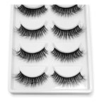 Pestañas Postizas En Tira 5 Pares Marca Kfer Valtierra® Negro Whispy K1 D 1.5 Cm