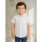 Camisa Para Niño Mod.3163 Marca Mayoral® Blanco Puntos 6