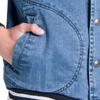 Chamarra Bomber Mezclilla Hombre Corte Slim Marca Oggi®