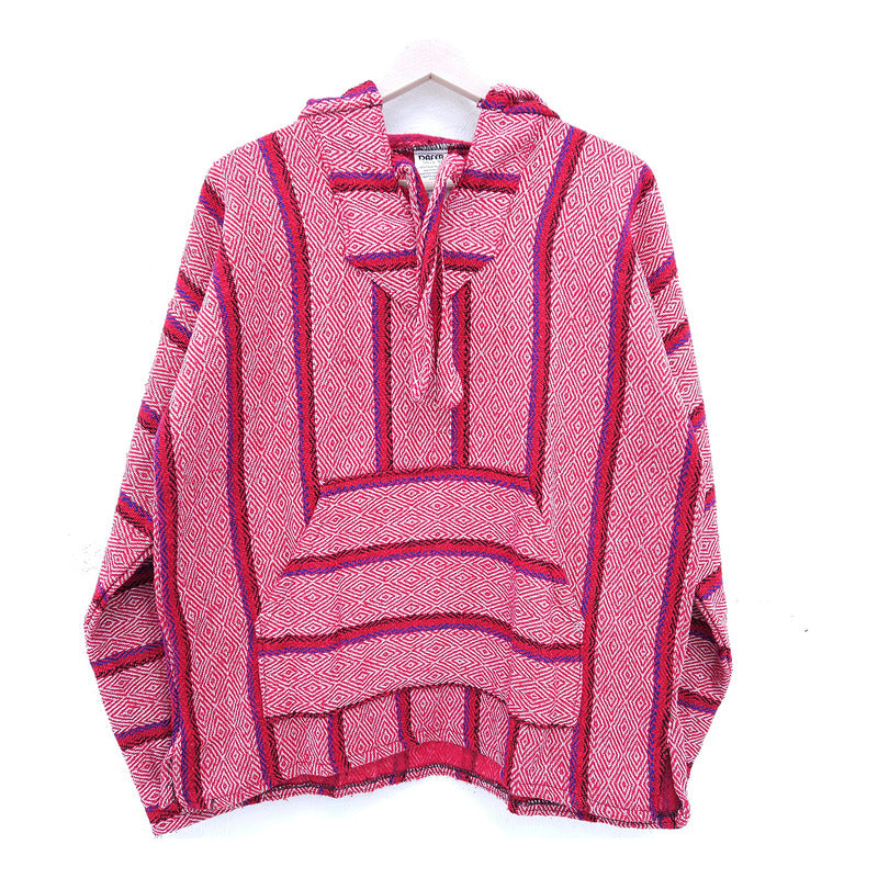 Suéter Poncho Canguro Artesanal Hoodie Acrilico Colores