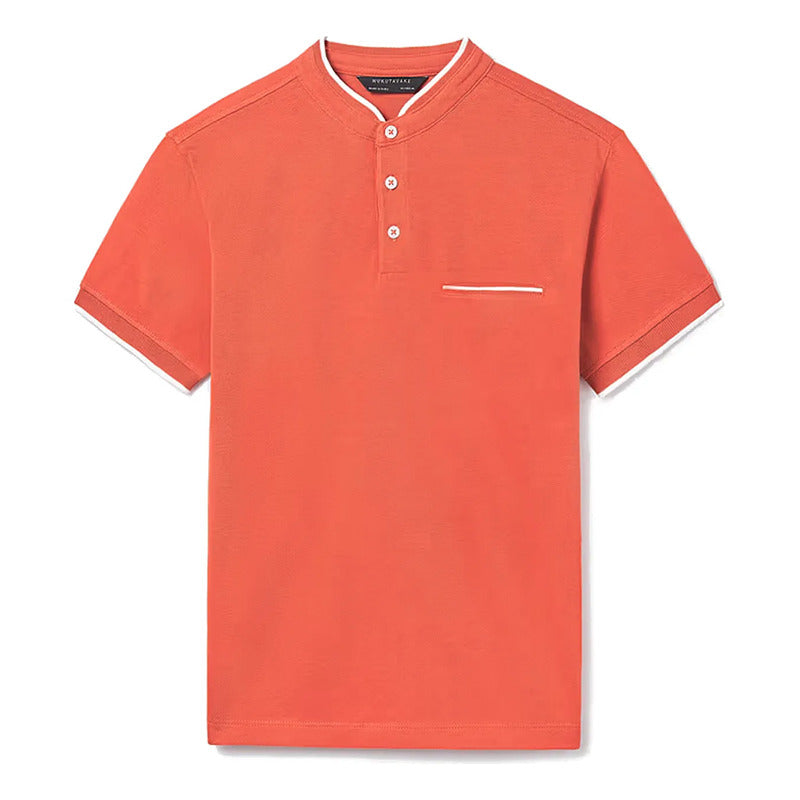 Playera Juvenil Tipo Polo Cuello Mao Mod.6163 Marca Mayoral® Siena 14 Liso