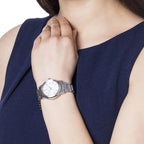 Reloj Analógico Para Mujer Fe6010-50a Eco Drive Citizen® Plateado Blanco