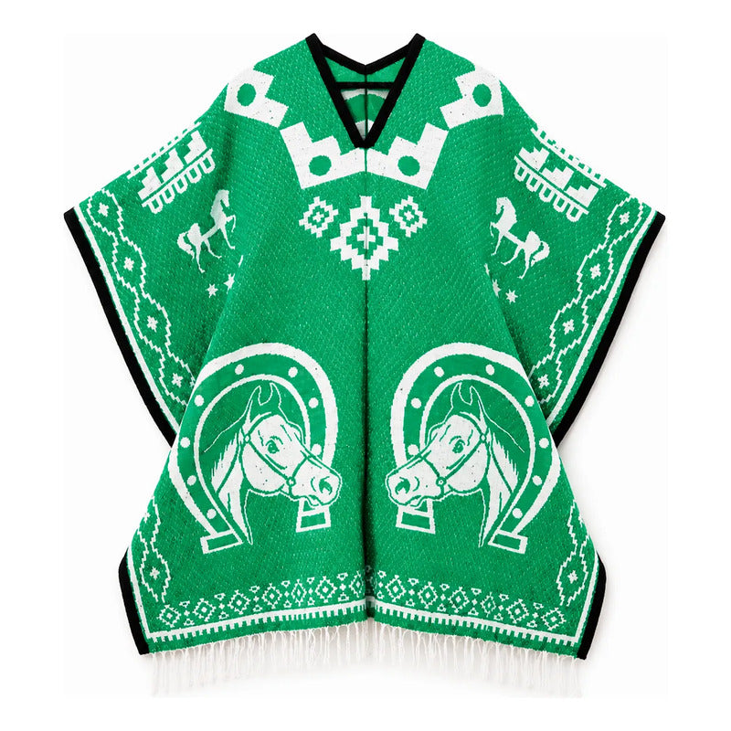 Jorongo Gaban Artesanal Mexicano Colores Herraduras Lima Herraduras Xg