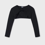 Blusa Con Torera Bolero Canalé Para Niña Mod.6150 Mayoral® Negro Lisa 10 Años