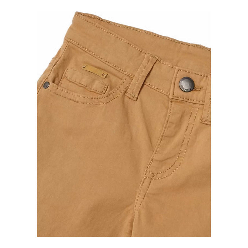 Pantalón Sarga Para Niño Mod.509 Marca Mayoral® Camel Liso 3