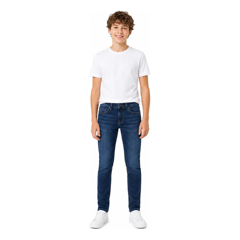 Pantalón Slim Fit Para Niño 538 Marca Mayoral Nukutavake® Oscuro Lisa 16 Años